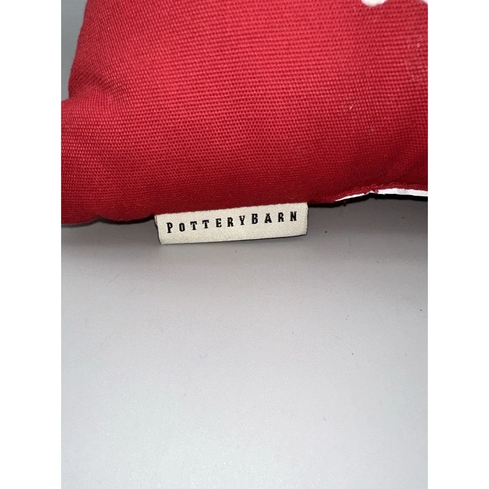 Pottery Barn Christmas Pillow Red White Farmhouse Holiday Decor 12